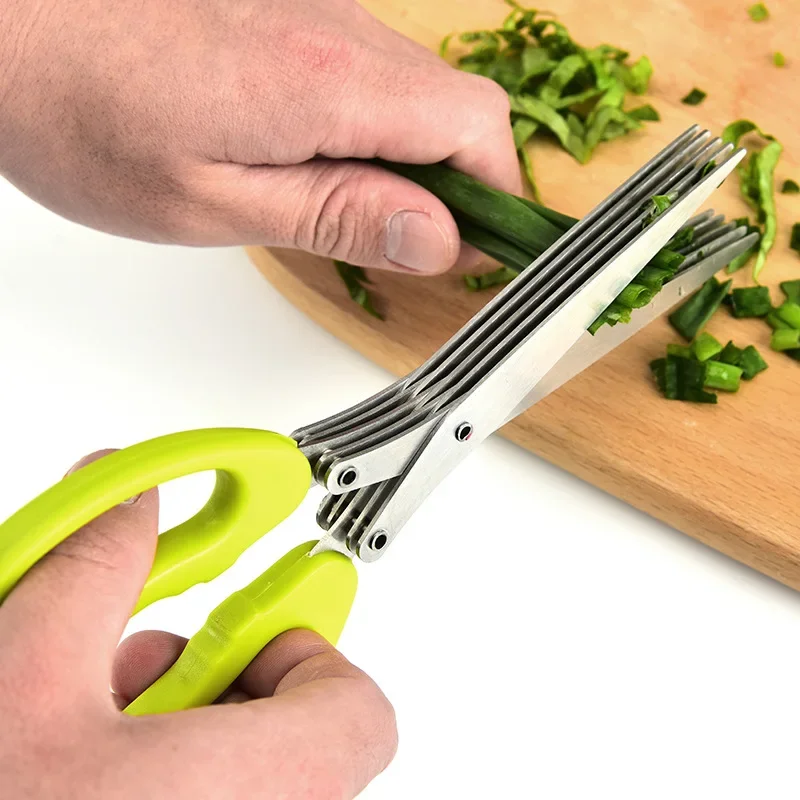 Zyliss Kitchen Gadgets - 多層キッチンはさみステンレス鋼野菜カッターネギハーブ海苔スパイス調理ツールカットキッチンアクセサリー
