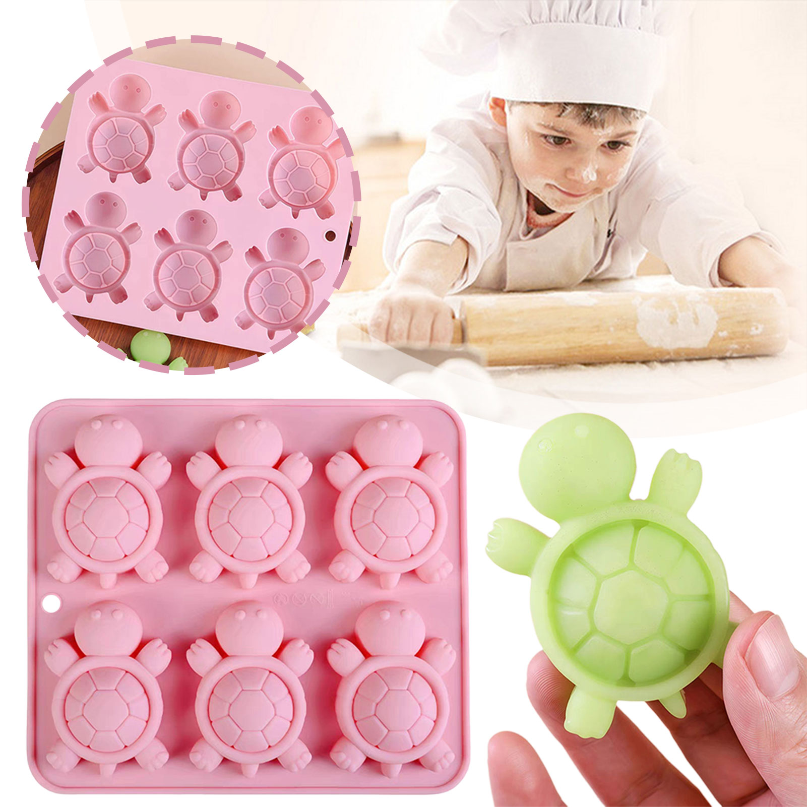 Kitchen Gadgets Baking - カメのアイストレイ3Dカメのウミガメのシリコン型DIYアイスキューブ用の手作りのキッチンベーキング用品