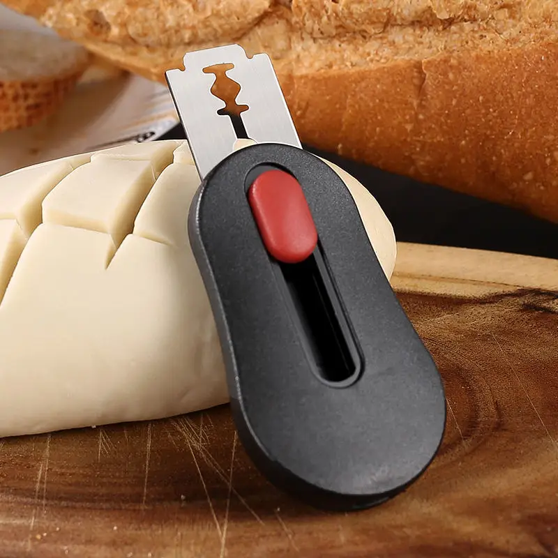 Kitchen Gadgets Baking - パンラメ スコアリングツール サワードウ生地カッティング 5つの磁気刃付き パンスコアリングナイフ キッチンガジェット