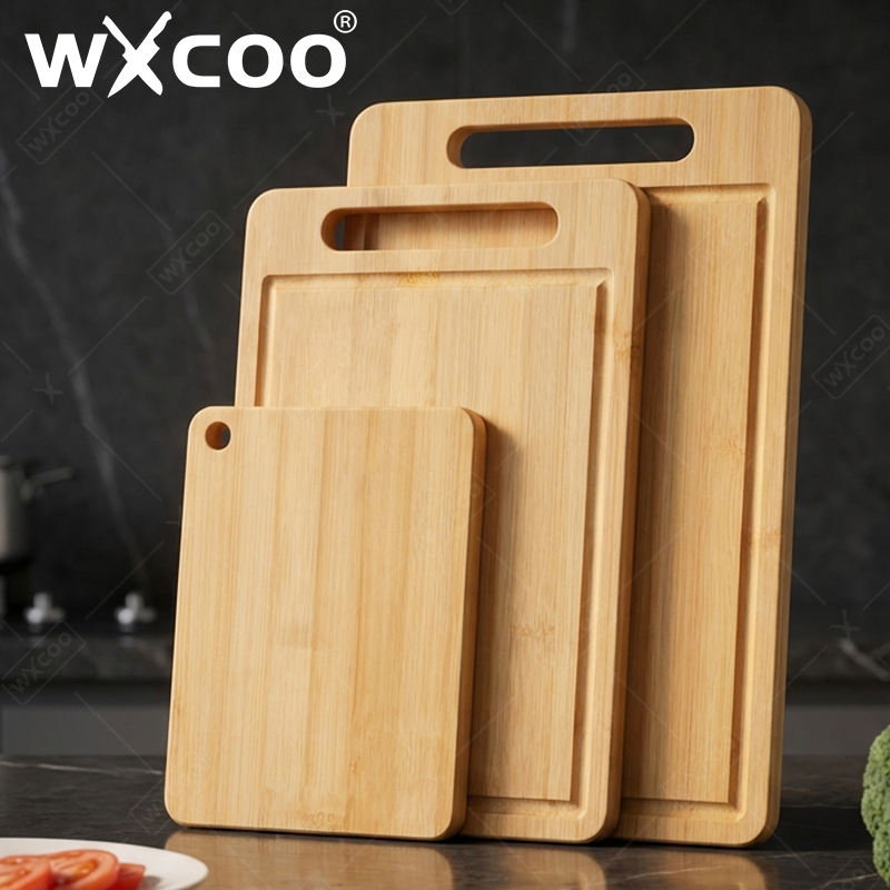 Bamboo Cutting Board - WXCOO両面竹製まな板 天然モウソウ竹 防カビ キッチン用まな板 家庭用竹製ボードツール