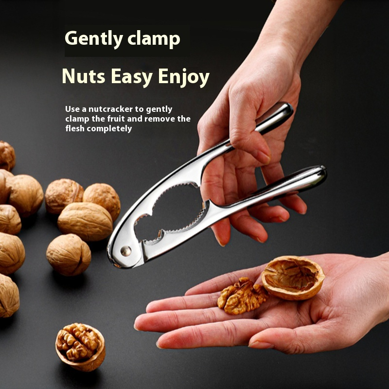 Kitchen Gadgets Design - ステンレス鋼製手動ナッツクラッカー キッチンガジェット 高品質クルミオープナー 2種類のスタイル 滑り止めハンドル付き 家庭用