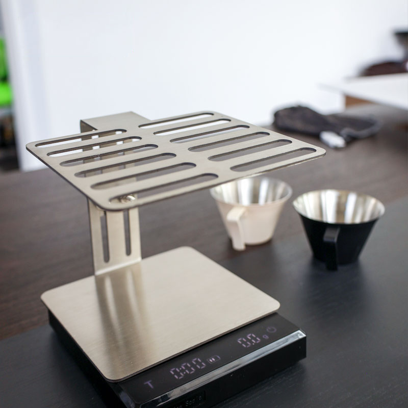 Zyliss Kitchen Gadgets - コーヒー計量ラック コーヒースケールスタンド ツールホルダー コンパクトで耐熱性のあるステンレス製 バリスタ用キッチンアクセサリー