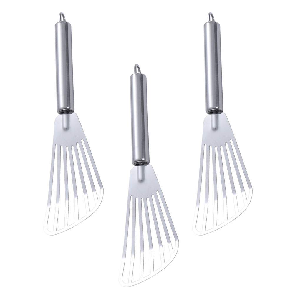 Kitchen Gadgets Baking - 3 個ステンレス鋼スパチュラステーキフライ魚用スロット付きターナーキッチンツールベーキングガジェット調理器具耐熱
