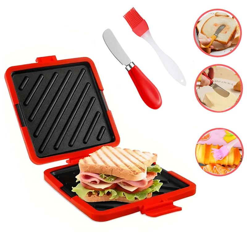 3パック食品グレードサンドイッチトースター、バターナイフとオ - Kitchen Gadgets Baking のレビューと価格