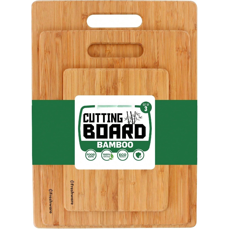 竹製カッティングボードセット 3枚 木製まな板 包丁に優しい - Bamboo Cutting Board のレビューと価格
