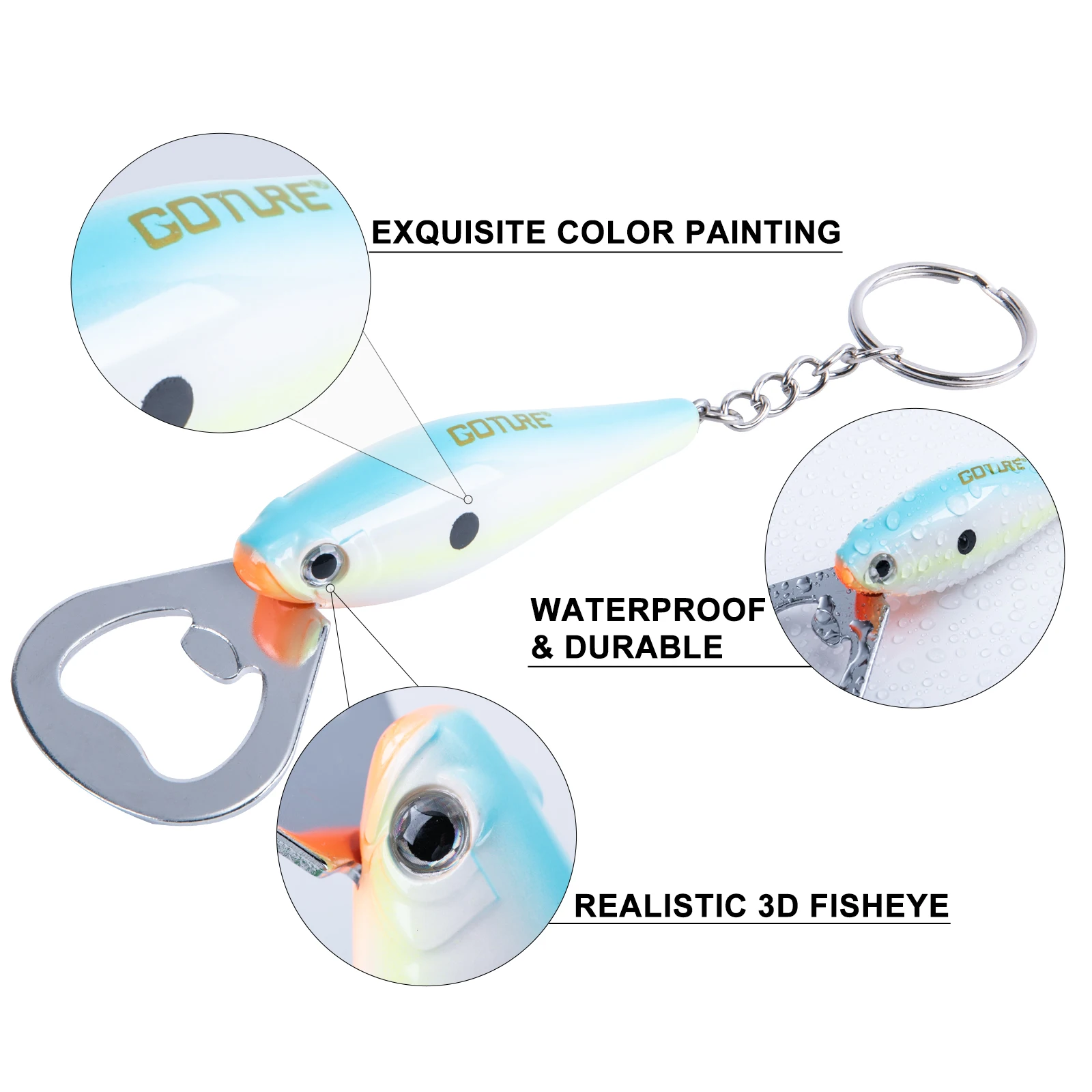 Goture 1 個釣りルアーボトルオープナー炭素鋼魚パター - Zyliss Kitchen Gadgets のレビューと価格