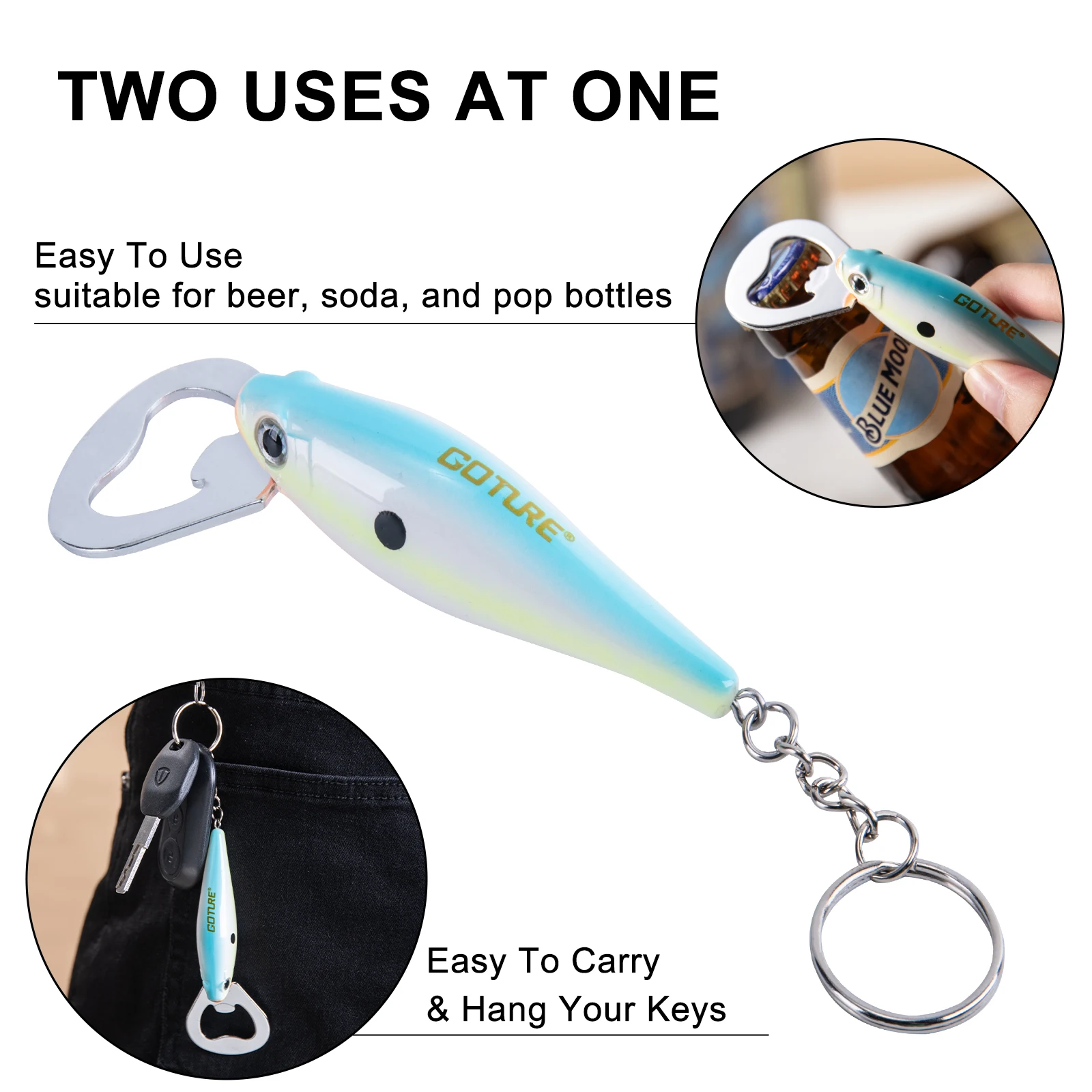 Goture 1 個釣りルアーボトルオープナー炭素鋼魚パター - Zyliss Kitchen Gadgets のレビューと価格