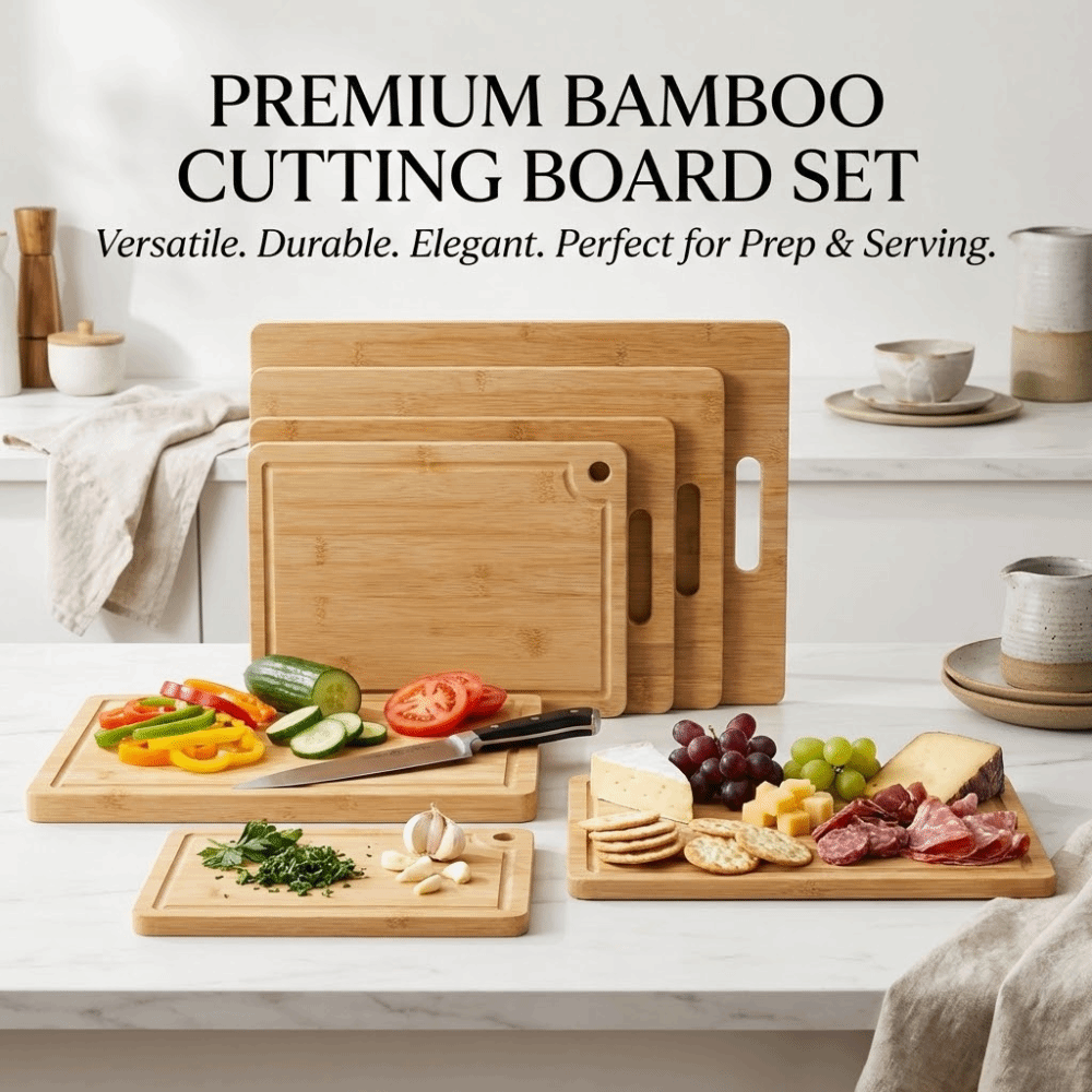 環境に優しい竹製両面カッティングボード、耐久性のある肉切り用 - Bamboo Cutting Board のレビューと価格