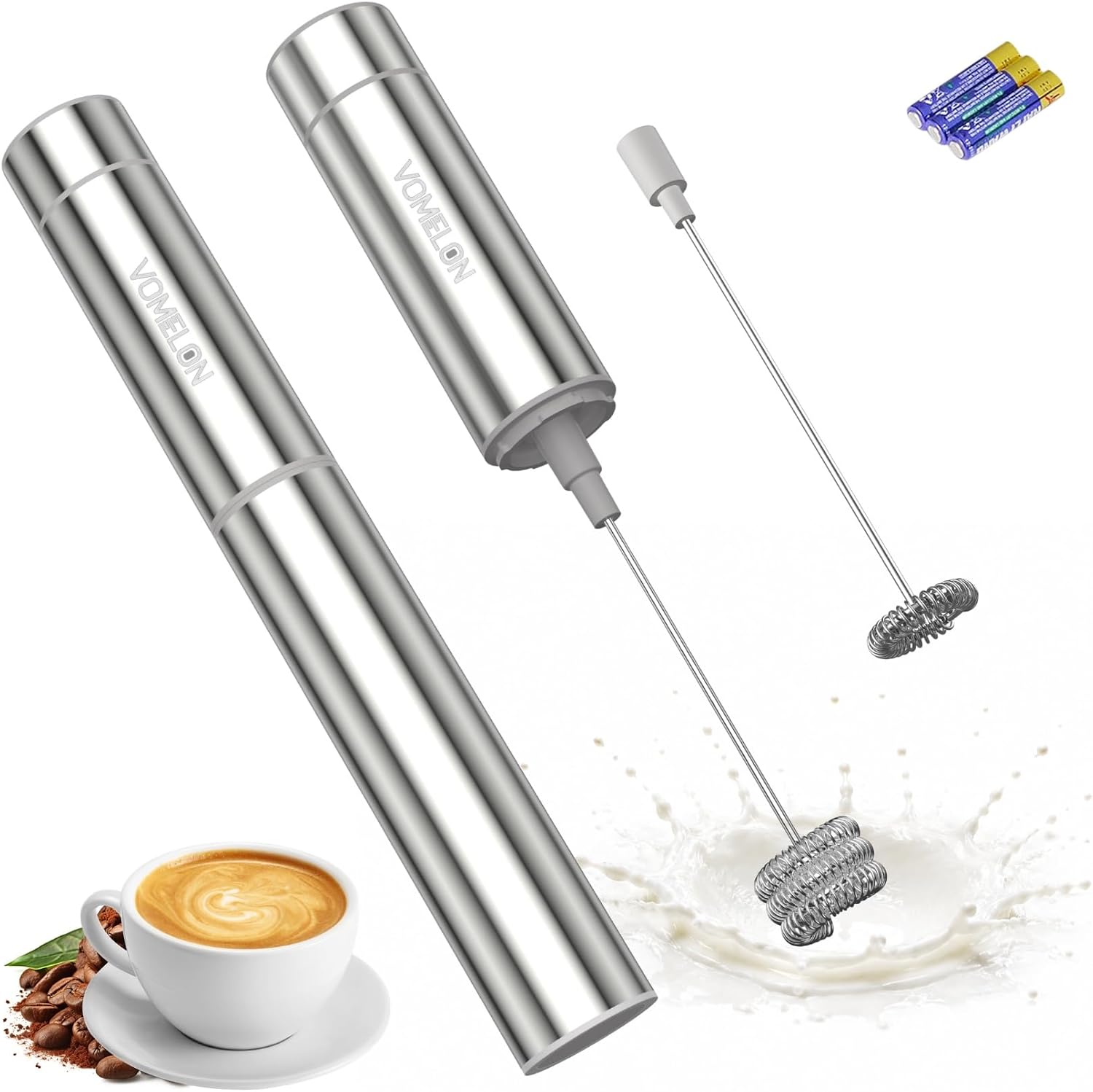 ミルク泡立て器 ハンドヘルド、電池式 トラベルコーヒー泡立て - Milk Frother のレビューと価格