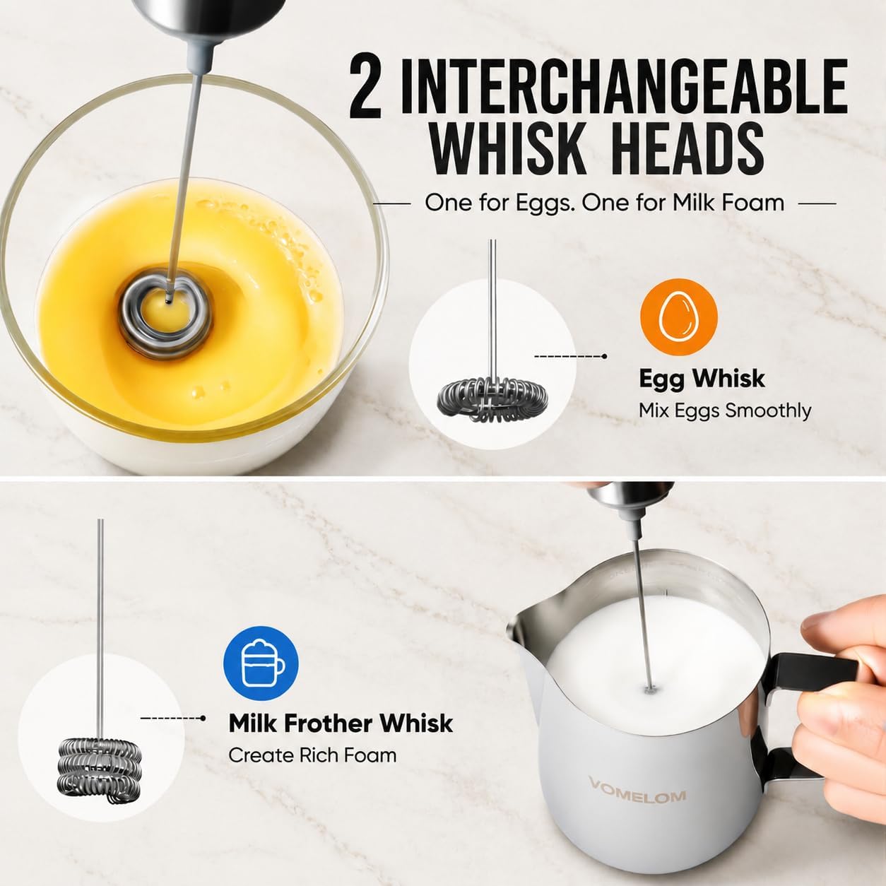 ミルク泡立て器 ハンドヘルド、電池式 トラベルコーヒー泡立て - Milk Frother のレビューと価格