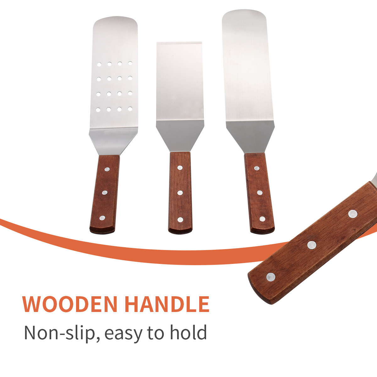1個入り ステンレス製ピザシャベル、木製ハンドル、滑り止め加 - Kitchen Gadgets Baking のレビューと価格
