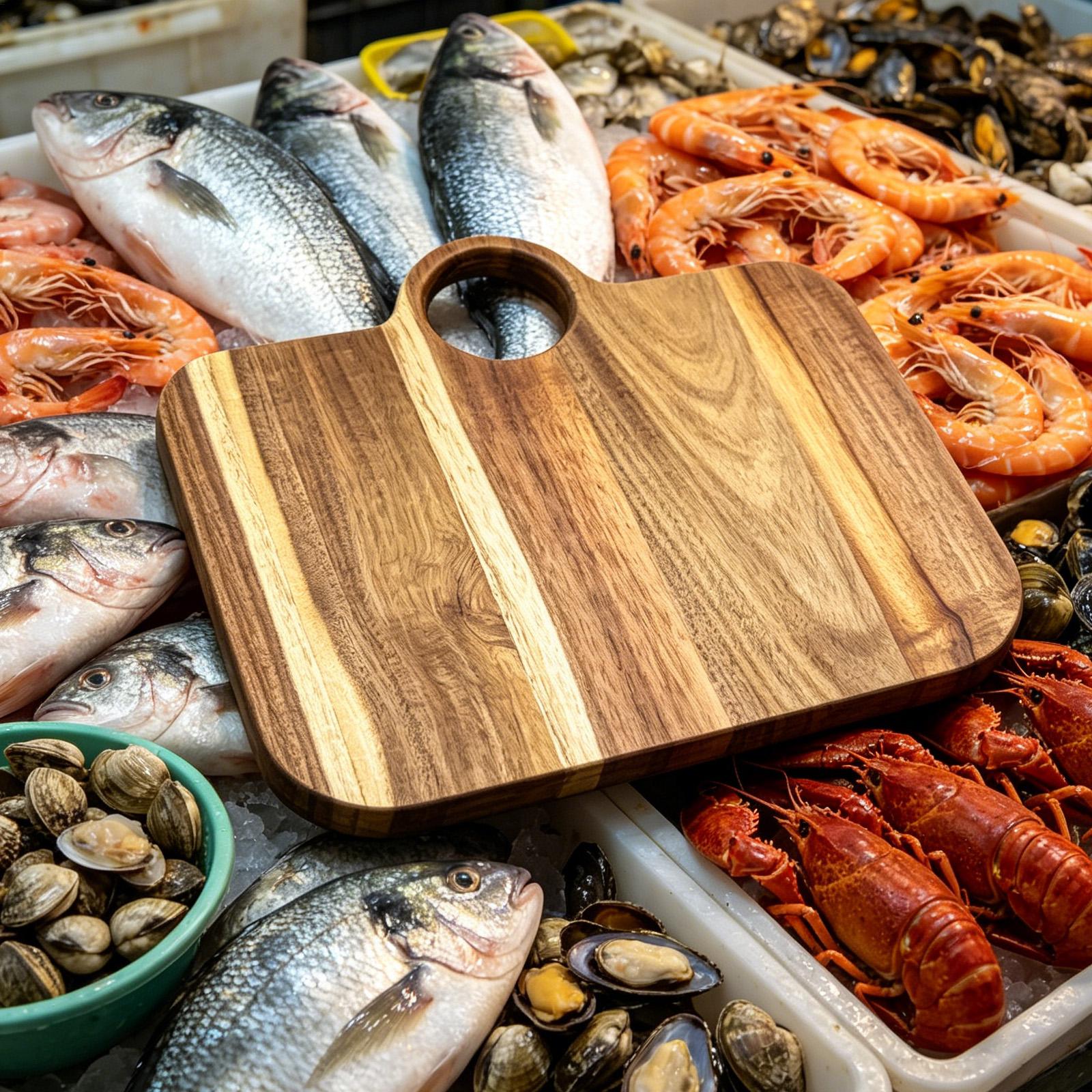 キッチンまな板 滑り止め装飾バッグ型バスケット型肉切り板 家 - Bamboo Cutting Board のレビューと価格