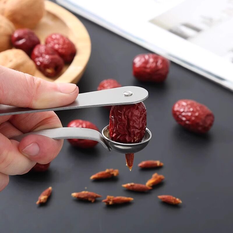ステンレス製ナツメ種抜き器、手動デーツ種抜き器、携帯用チェリ - Kitchen Gadgets Design のレビューと価格