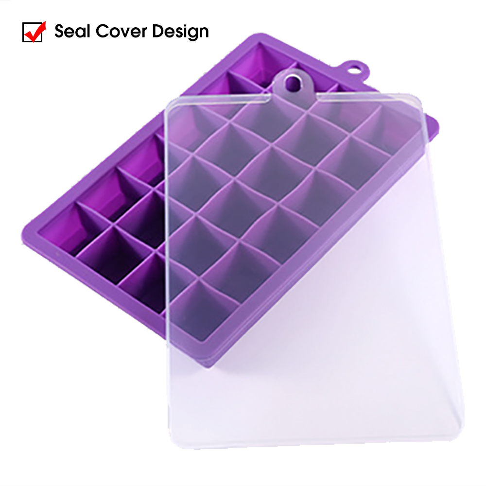 蓋付き/蓋なし 24穴 シリコン製製氷皿 スクエアボックス  - Kitchen Gadgets Baking のレビューと価格