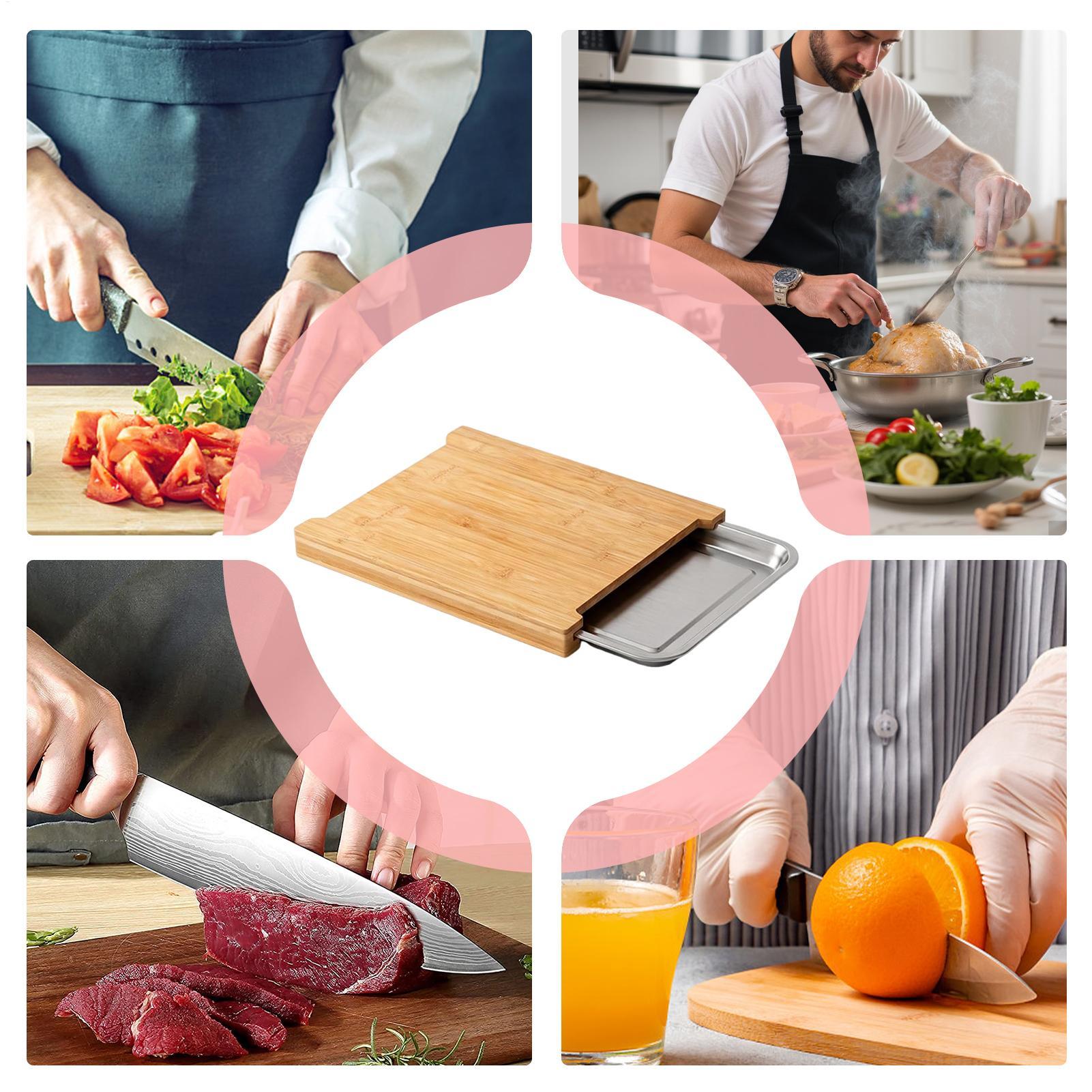 木製カッティングボード 滑り止め付き 食品準備用チョッピング - Bamboo Cutting Board のレビューと価格