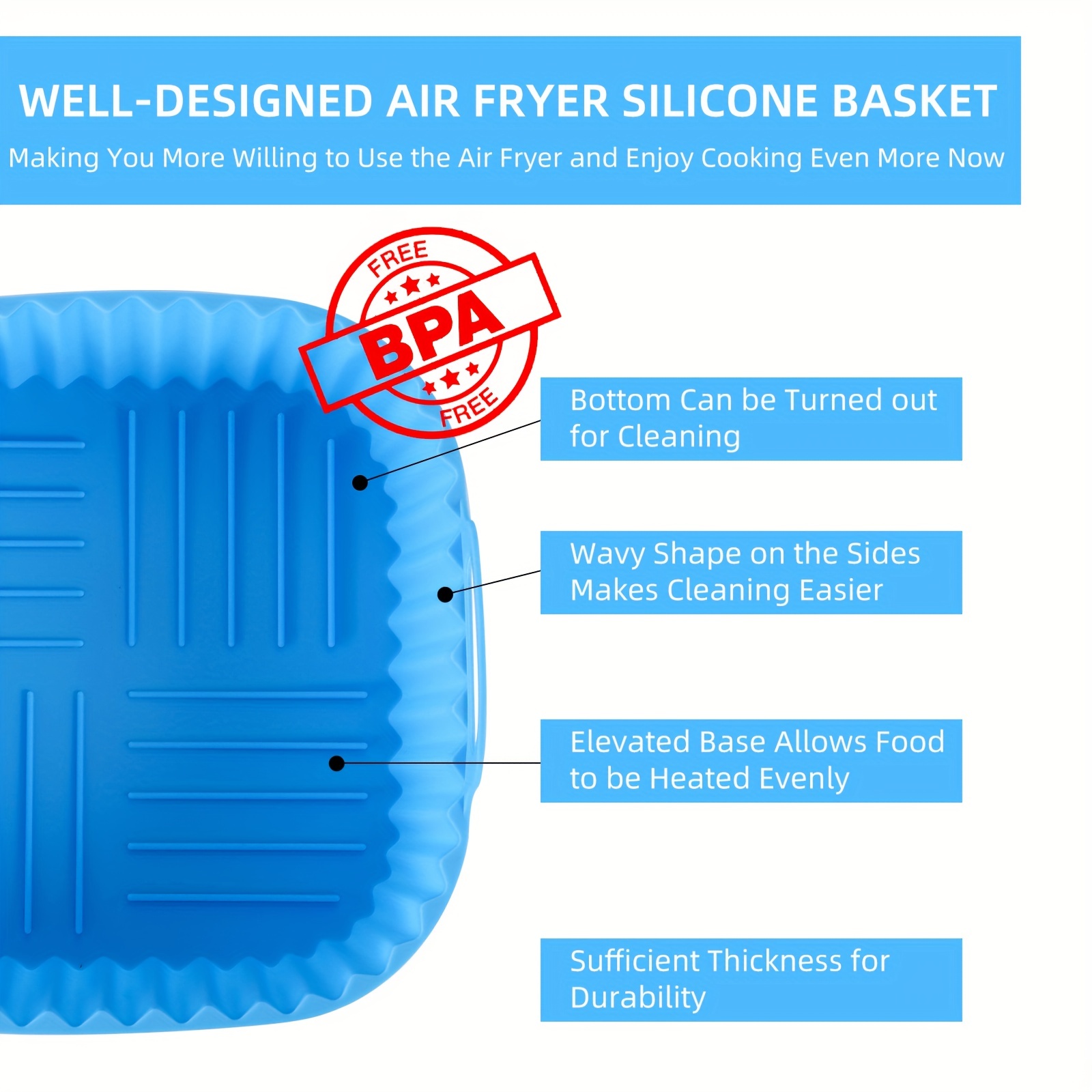 シリコンエアフライヤーライナー、再利用可能で、食器洗い機のク - Kitchen Gadgets Baking のレビューと価格