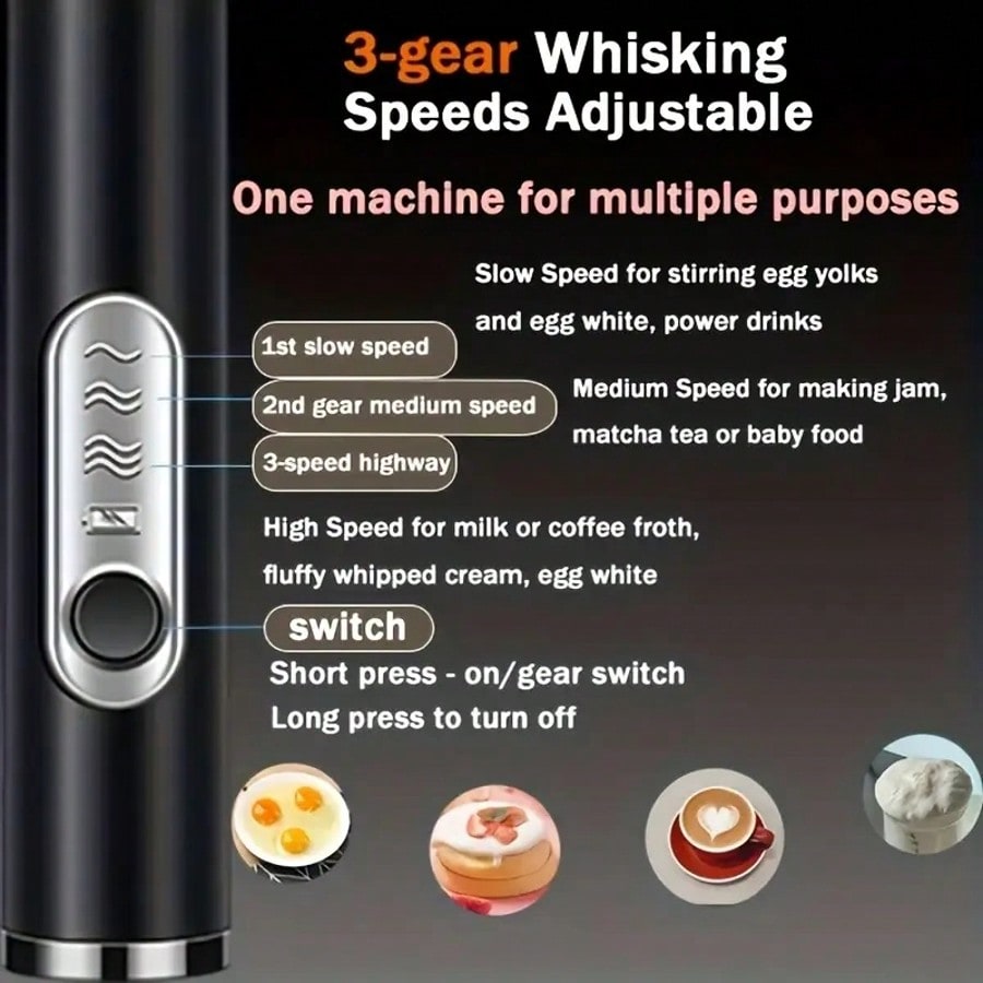 1パック入りハンドヘルド電動ミキサー、卵ビーター、ミルク泡立 - Kitchen Gadgets Design のレビューと価格