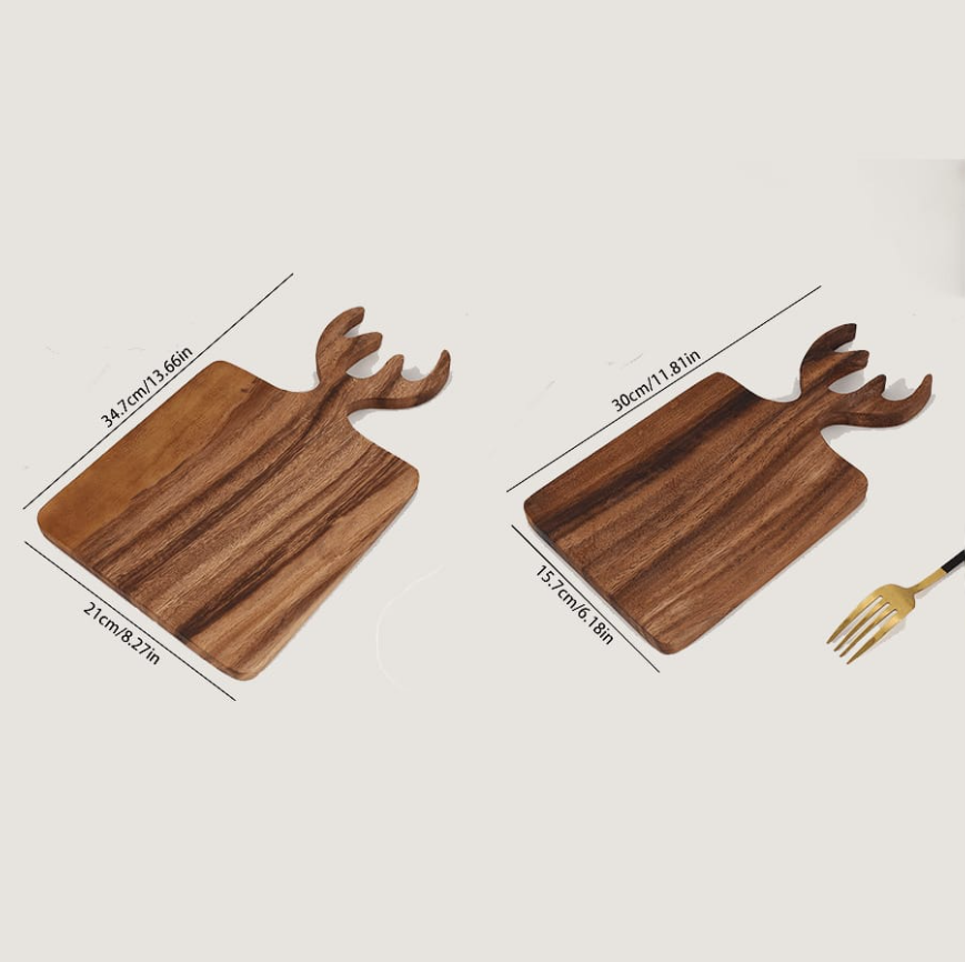 チーク材の鹿の角型カッティングボード、パンボード、野菜カッテ - Bamboo Cutting Board のレビューと価格