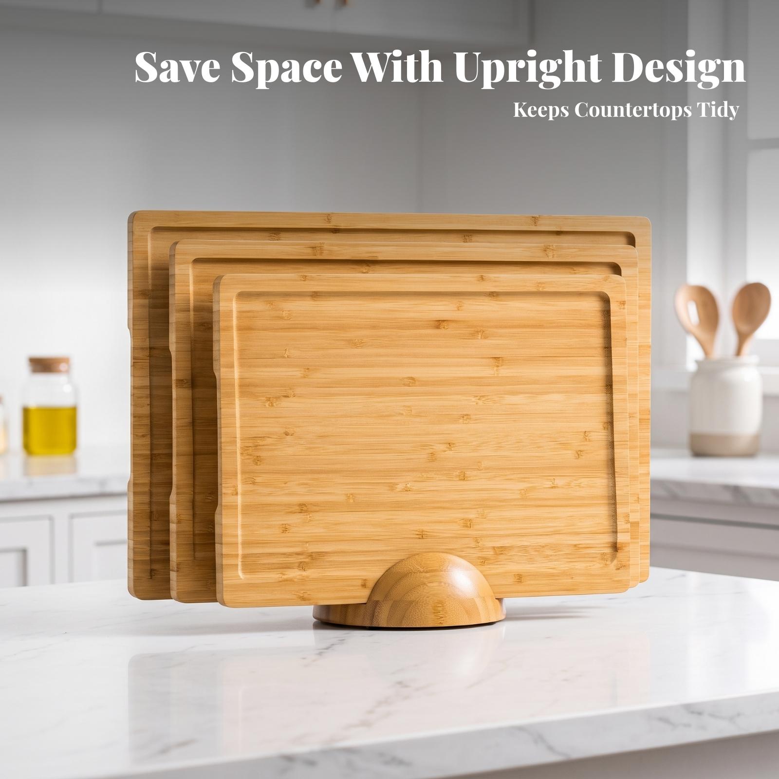 竹製カッティングボード3枚セット 省スペースカッティングボー - Bamboo Cutting Board のレビューと価格