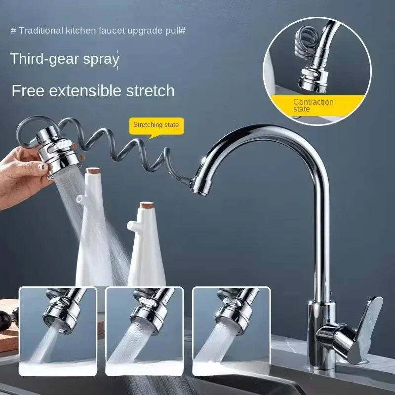 新しい3モードシンク蛇口360度回転フィルター延長チューブシ - Zyliss Kitchen Gadgets のレビューと価格