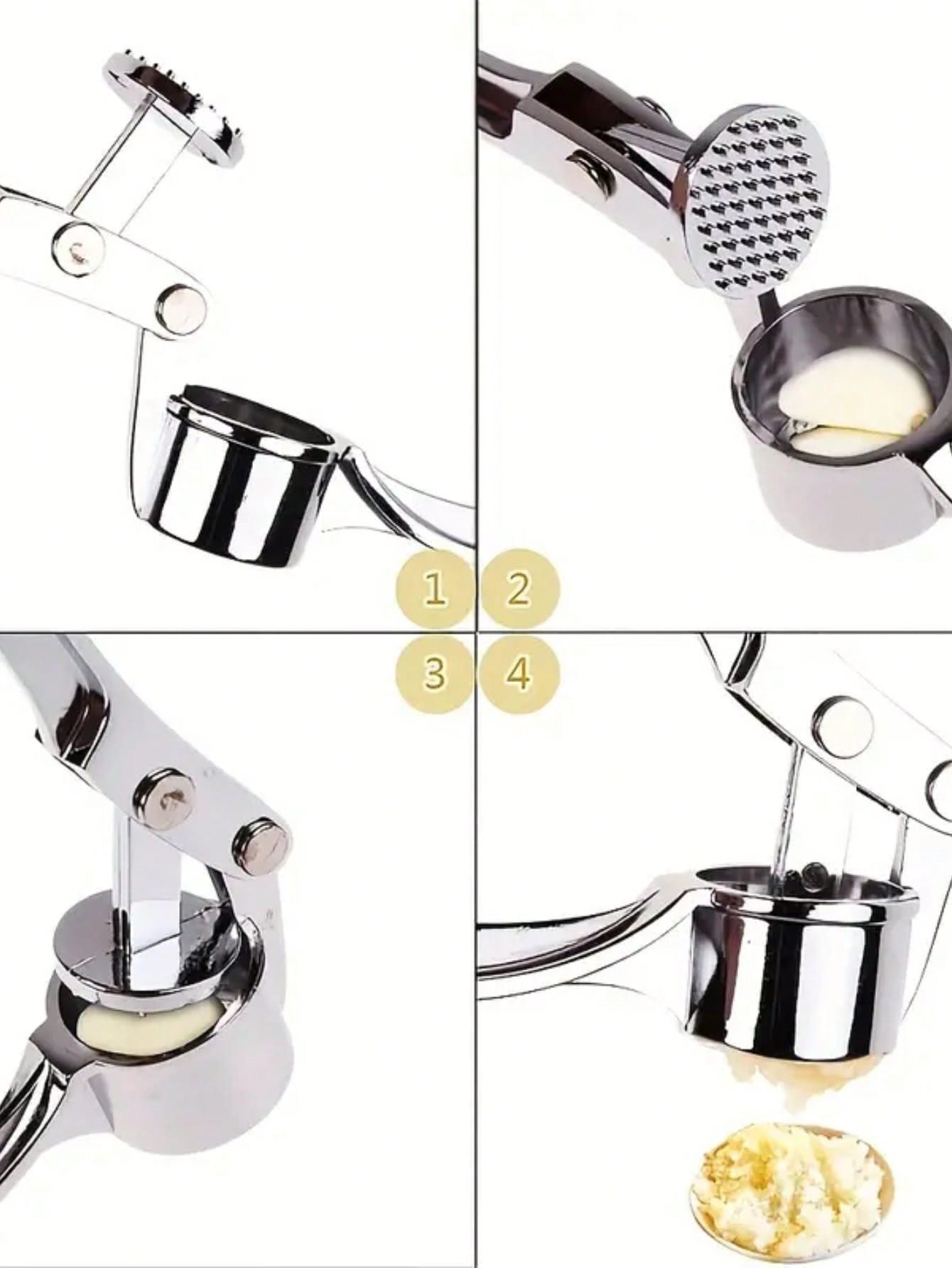 キッチンガーリックプレスクラッシャーミンサーステンレス鋼ガー - Zyliss Kitchen Gadgets のレビューと価格