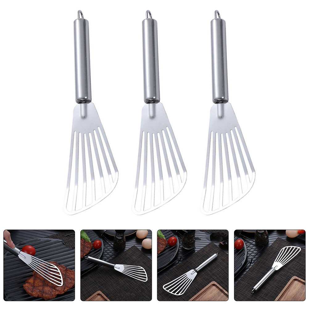 3 個ステンレス鋼スパチュラステーキフライ魚用スロット付きタ - Kitchen Gadgets Baking のレビューと価格
