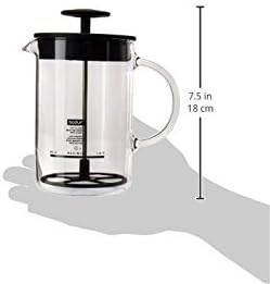 耐熱ガラス製カラフェ付き手動ミルクフォーマー、8オンス、自宅 - Milk Frother のレビューと価格