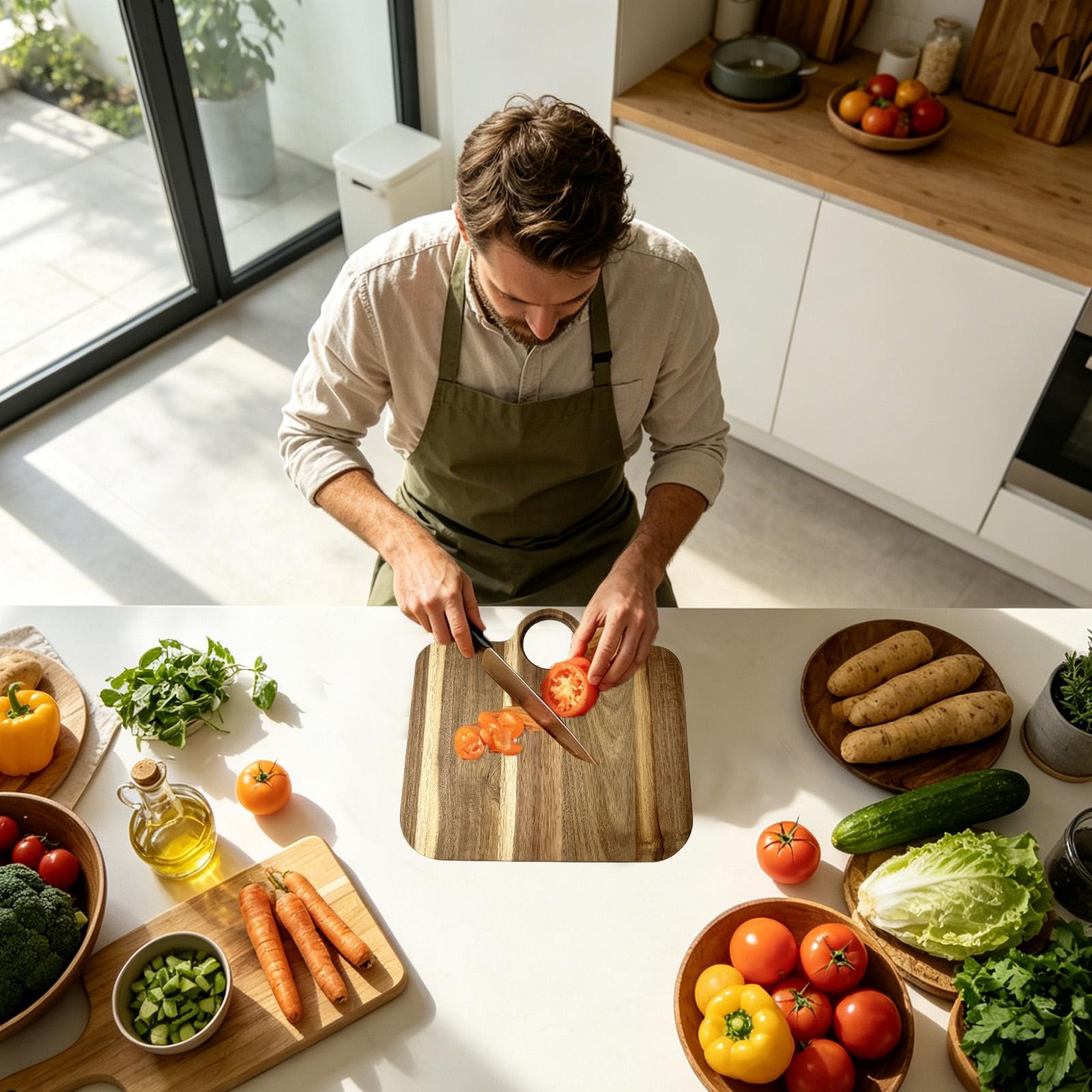 まな板バッグ型滑り止めキッチンディスプレイ大型木製カッティン - Bamboo Cutting Board のレビューと価格