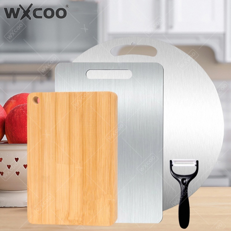 WXCOO両面カッティングボード キッチンステンレス鋼または - Bamboo Cutting Board のレビューと価格