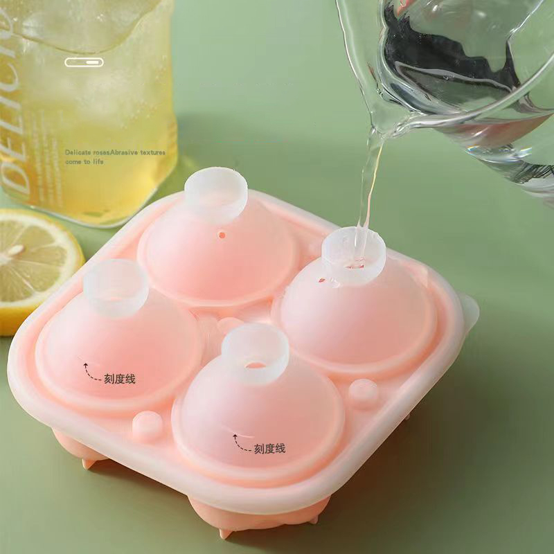 3Dローズシリコン製アイスモールド 4穴アイスキューブトレイ - Kitchen Gadgets Baking のレビューと価格