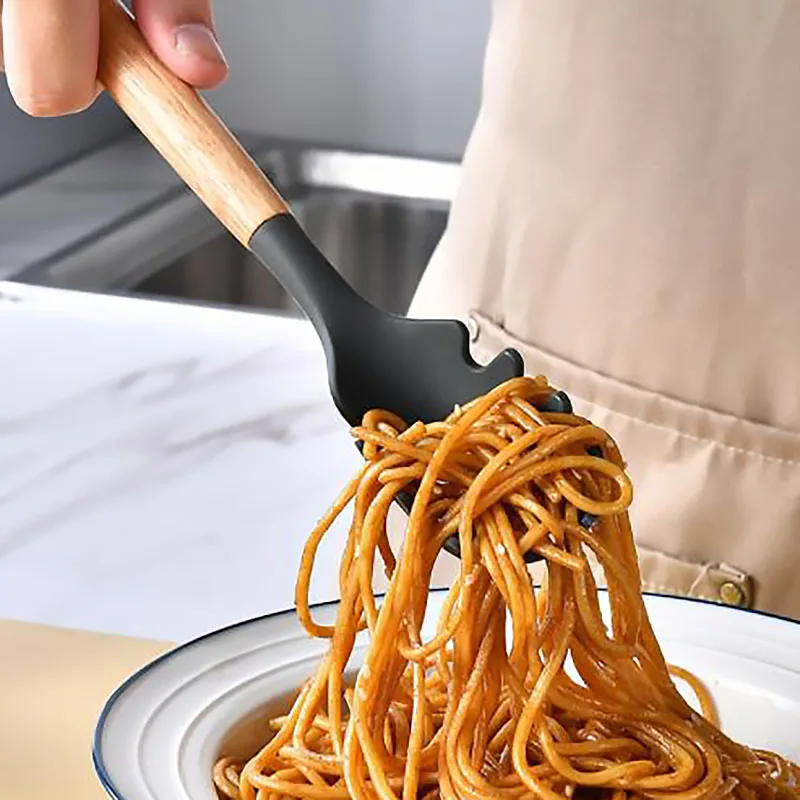 焦げ付き防止シリコン調理器具セット、キッチン調理器具、木製ハ - Kitchen Gadgets Under $10 のレビューと価格