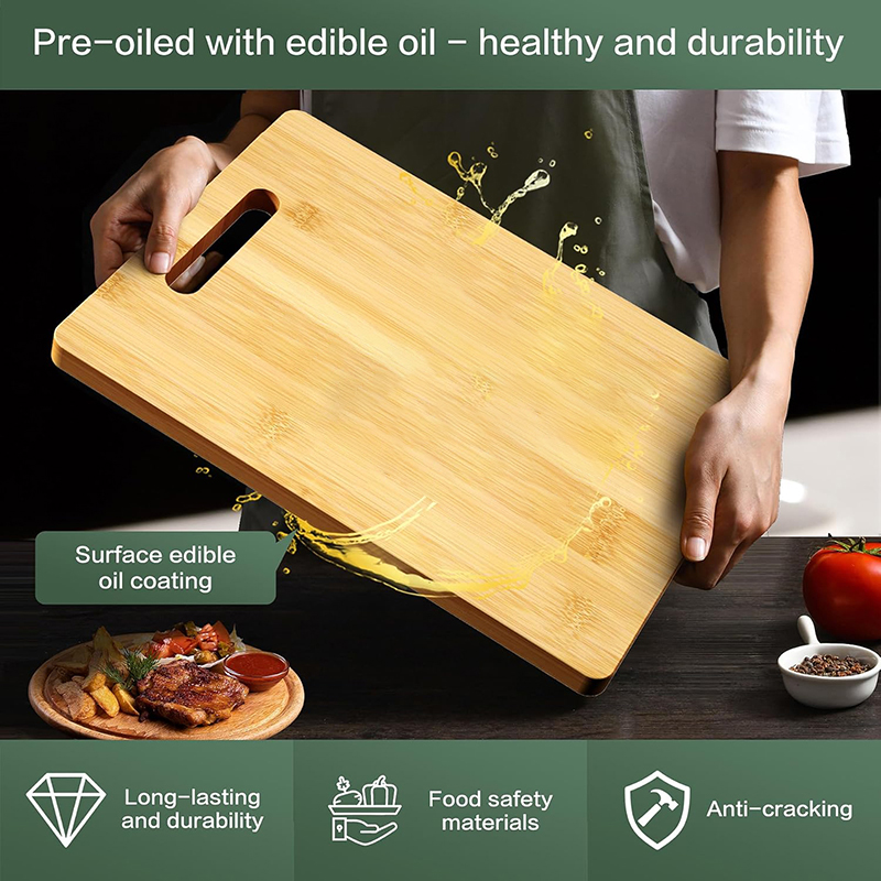 木製まな板キッチンまな板肉完全竹食品カッティングテーブル肥厚 - Bamboo Cutting Board のレビューと価格